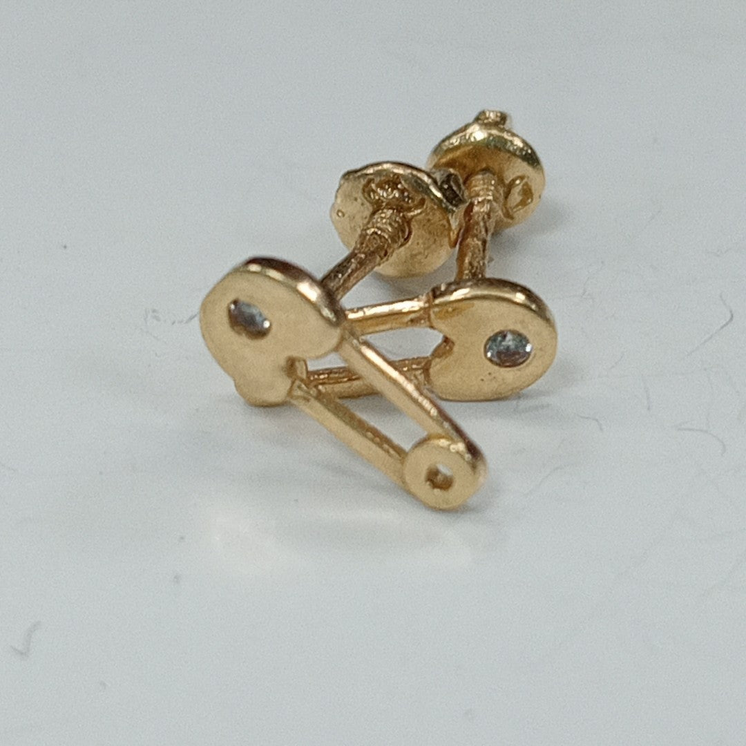 10166BRO97800B555 FRD15 BROQUELES ORO 14K 1PZAS (NUEVO)