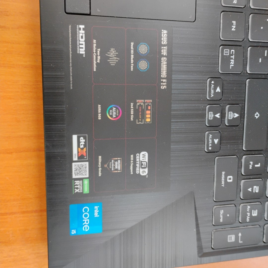 LAPTOP ASUS TUF GAMING F15 FX506HCB-HN144W (2022) 512 GB SSD 8 GB RAM (SEMINUEVO)