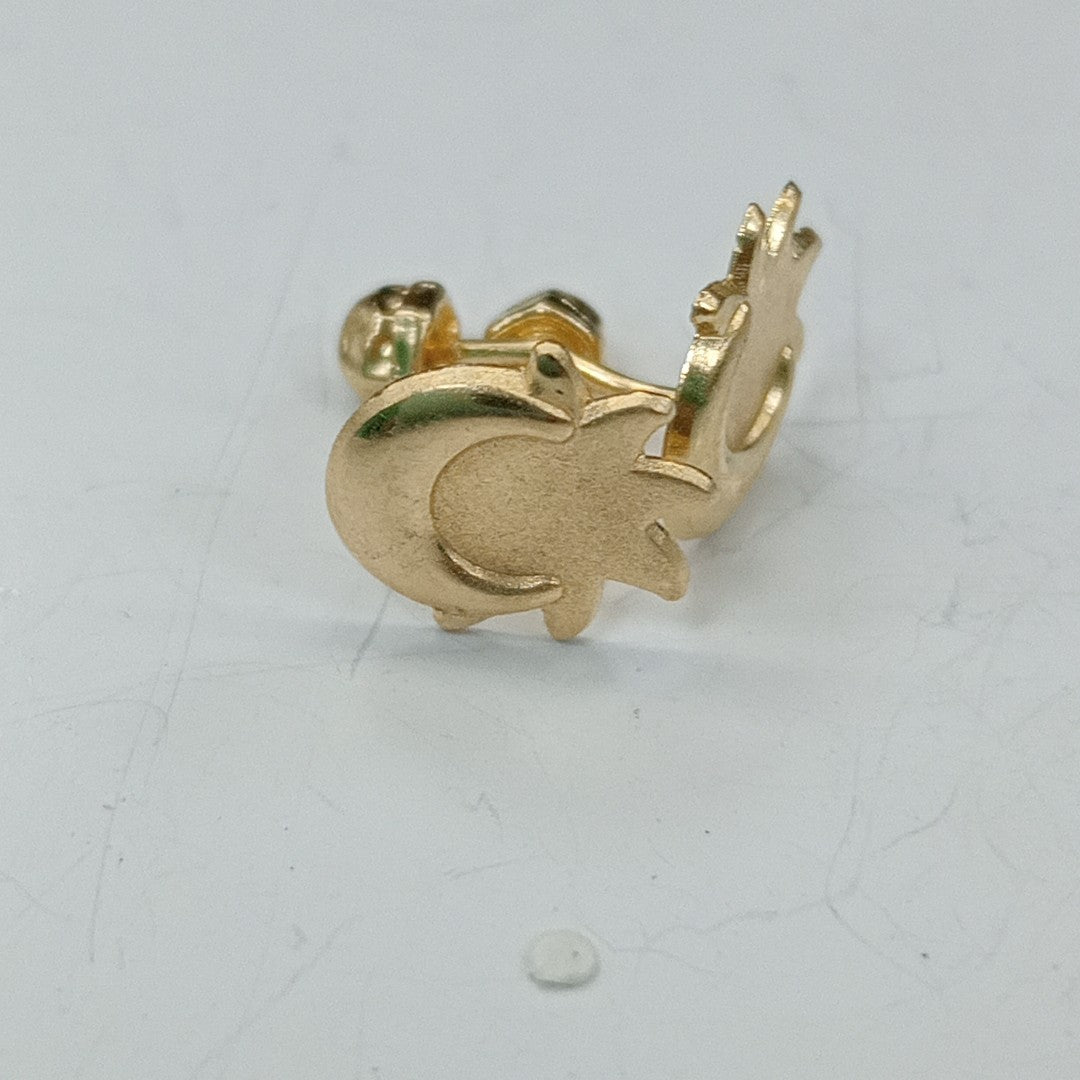 BROQUELES ORO 14K 1 GRS (NUEVO)