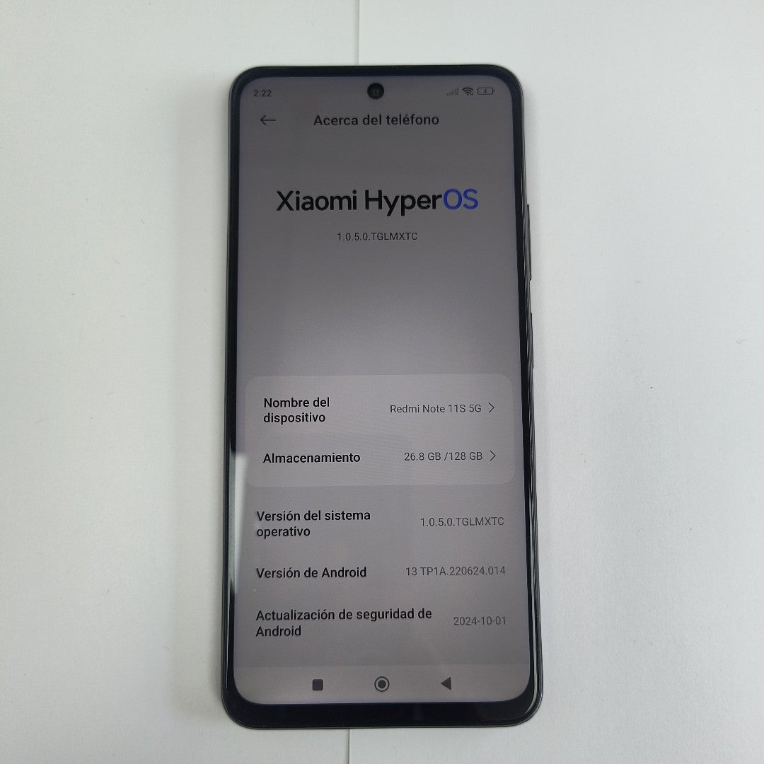 CELULAR XIAOMI REDMI NOTE 11S 5G 22031116BG 128 GB 4 GB RAM (SEMINUEVO)
