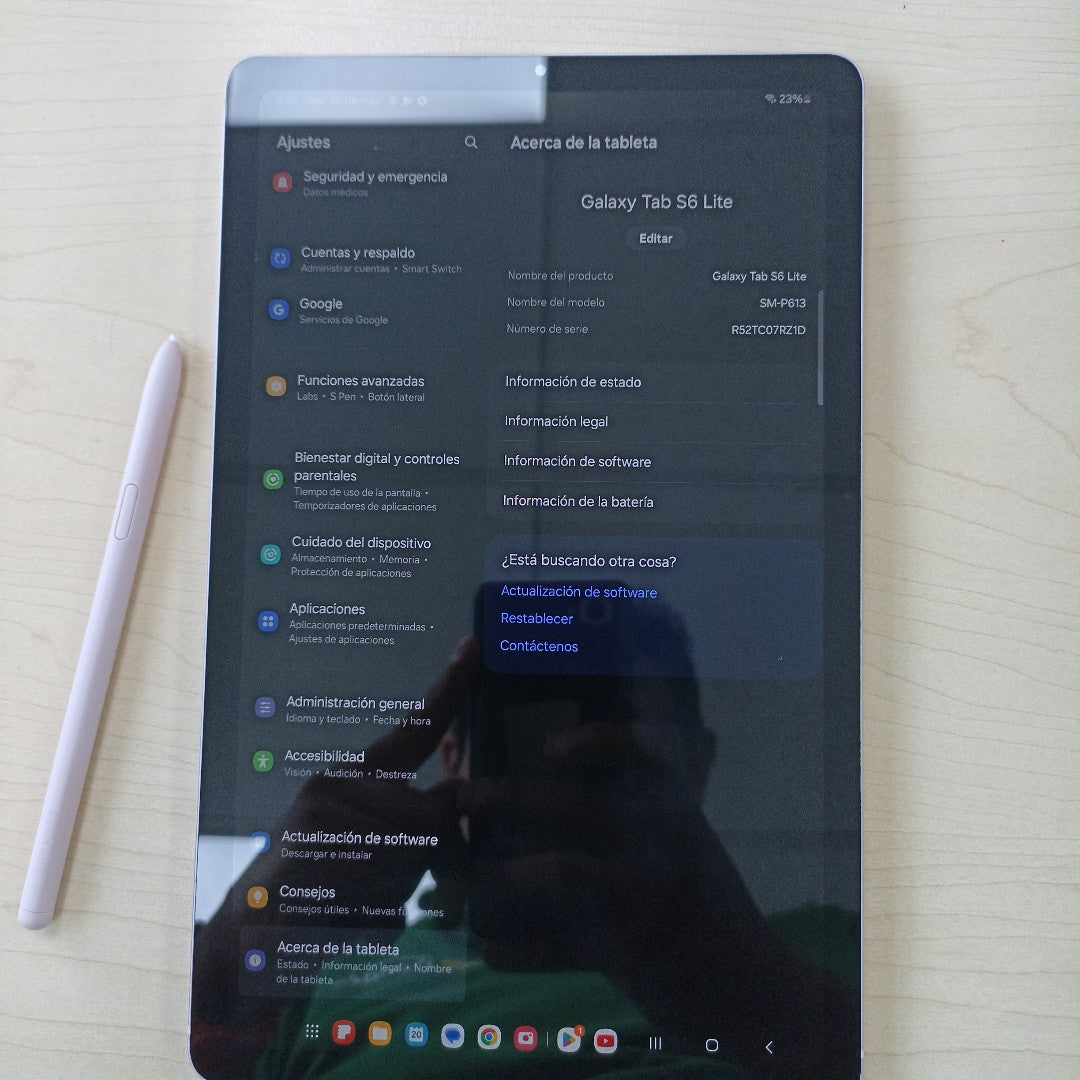 TABLETA SAMSUNG GALAXY TAB S6 LITE SM-P613 128 GB 4 GB RAM (SEMINUEVO)