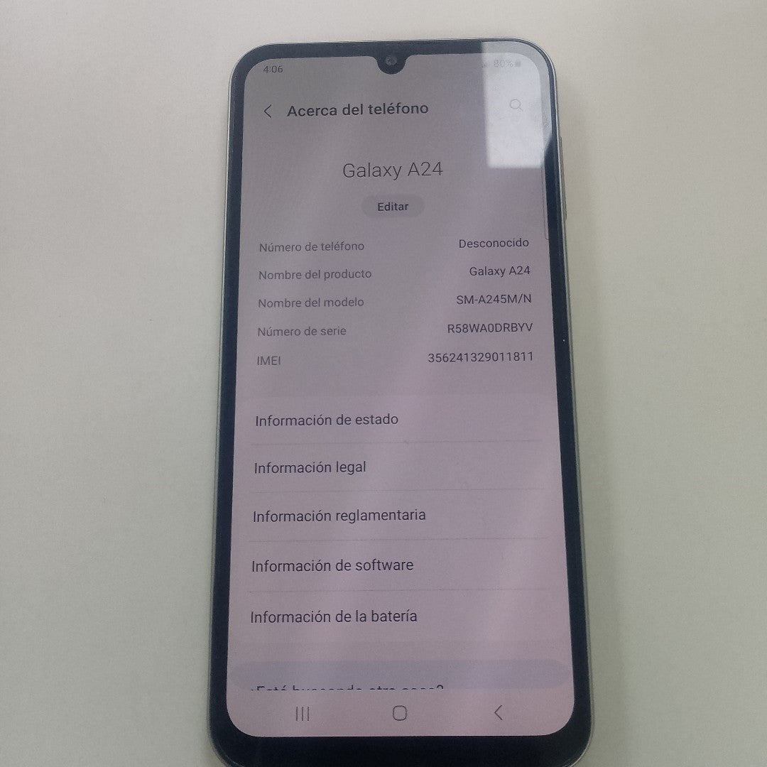 CELULAR SAMSUNG GALAXY A24 SM-A245M/N (2023) 128 GB 4 GB RAM (SEMINUEVO)