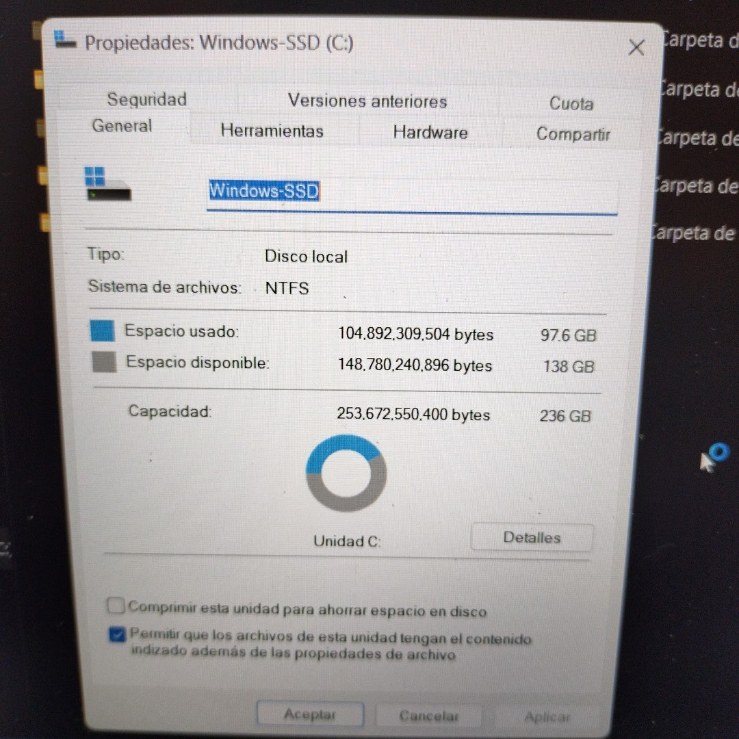 LAPTOP LENOVO IDEAPAD 1 15AMN7 (2023) 256 GB SSD 8 GB RAM (SEMINUEVO)