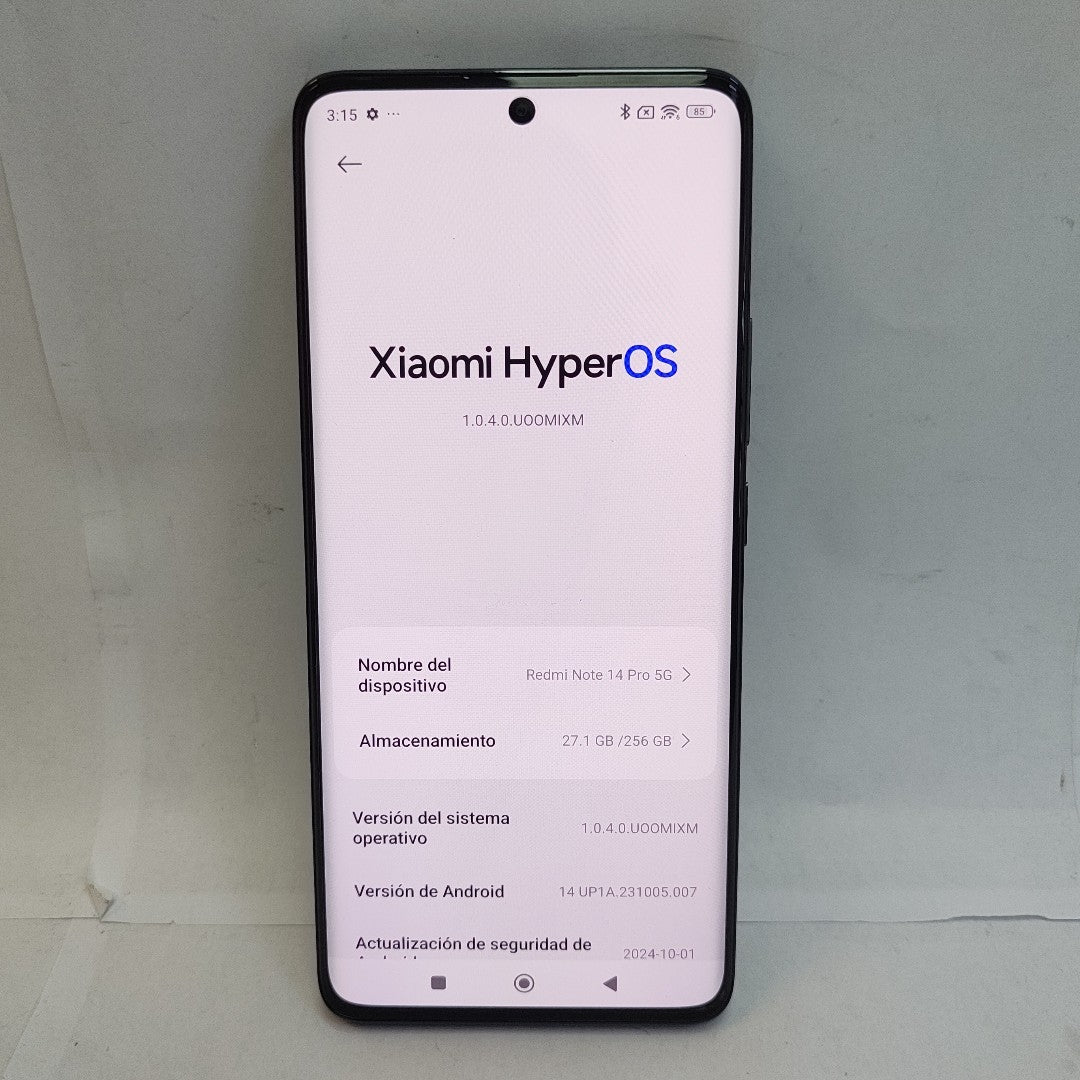 CELULAR XIAOMI REDMI NOTE 14 PRO 5G 24090RA29G (2025) 256 GB 8 GB RAM (SEMINUEVO)