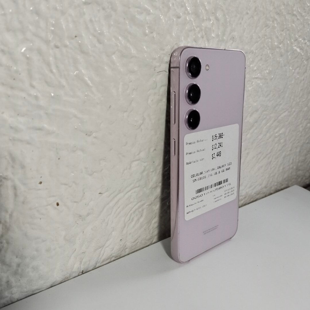 CELULAR SAMSUNG GALAXY S23 SM-S911B 256 GB 8 GB RAM (SEMINUEVO)
