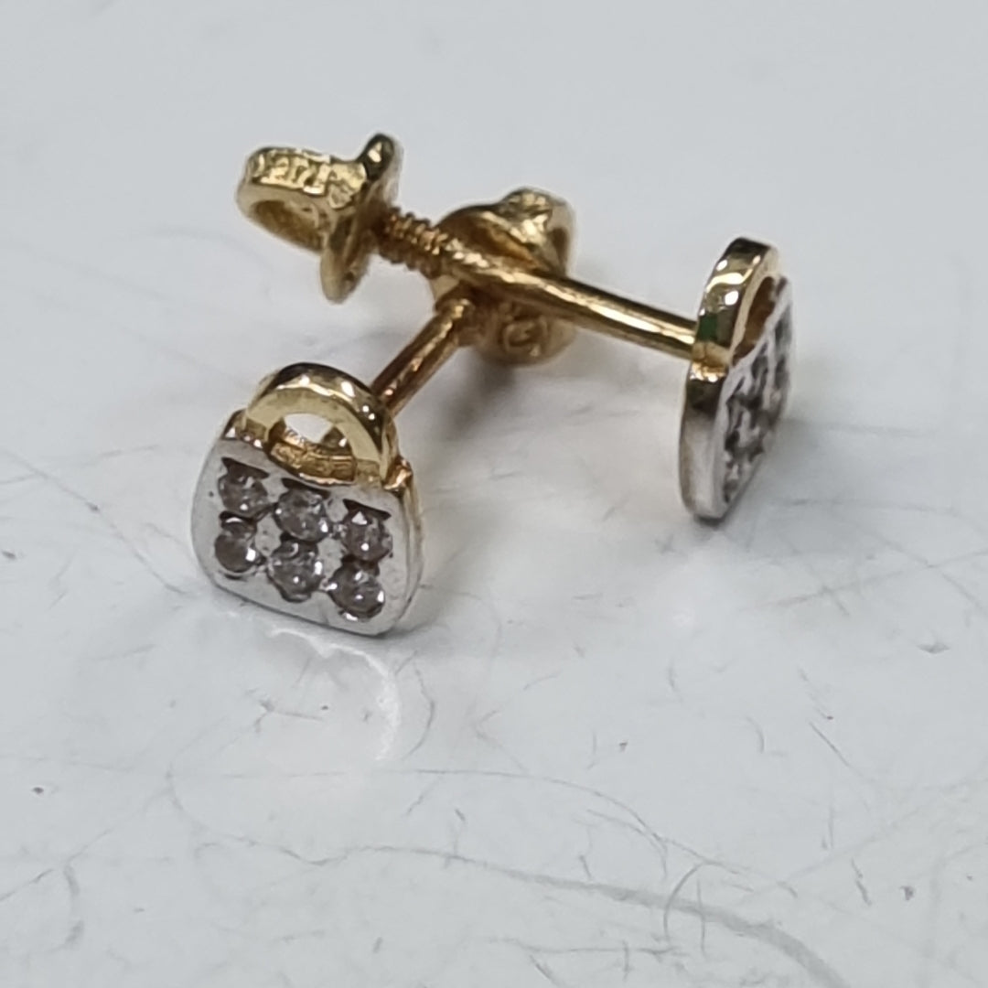 BROQUELES ORO 14K 1 (NUEVO)