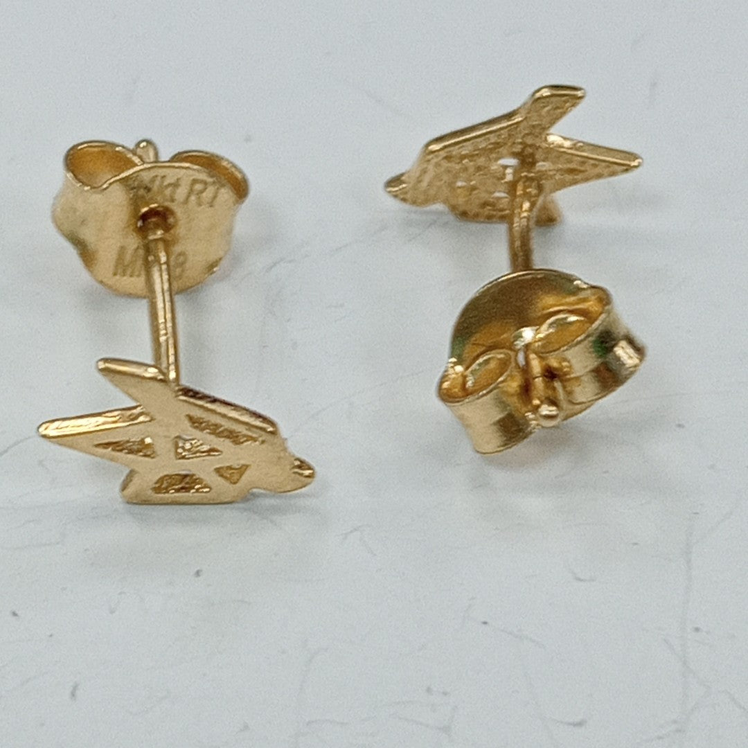 10186BRO00000B1500 FRD11 BROQUEL DE PAJARO ORO 14K 0.8GRS (NUEVO)
