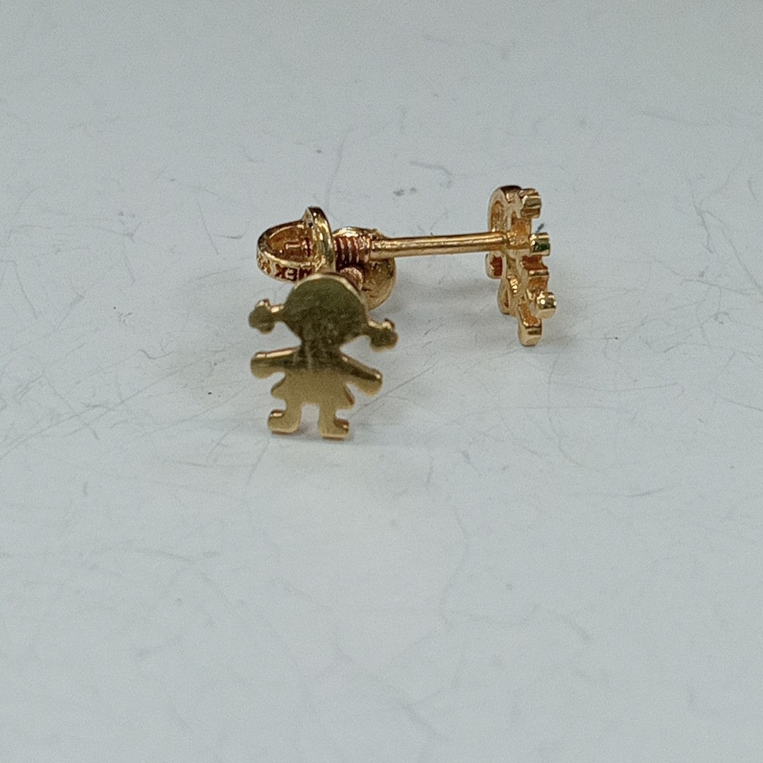 10950BRO88900B784 FRD11 BROQUELES ORO 14K 1PZAS (NUEVO)