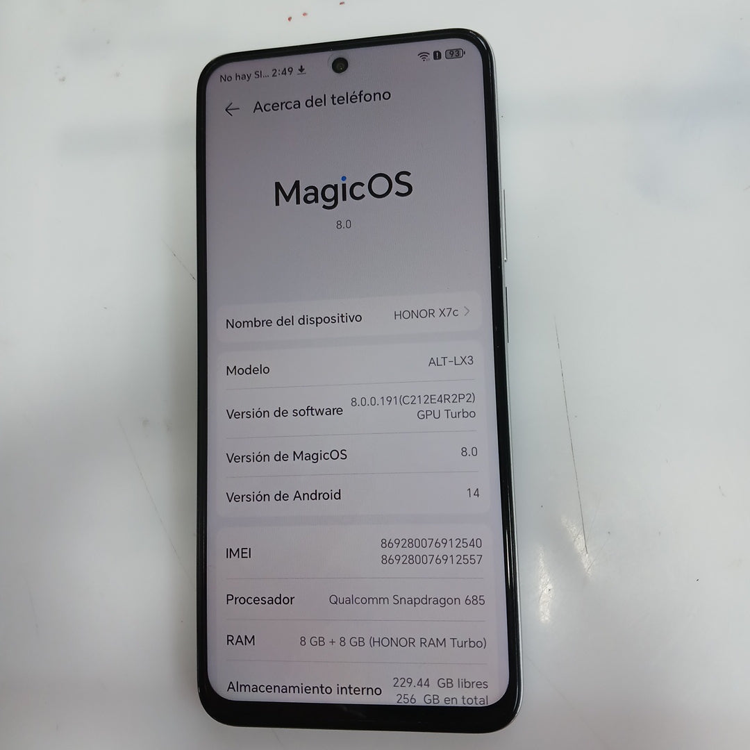 CELULAR HONOR X7C ALT-LX3 256 GB 8 GB RAM (SEMINUEVO)
