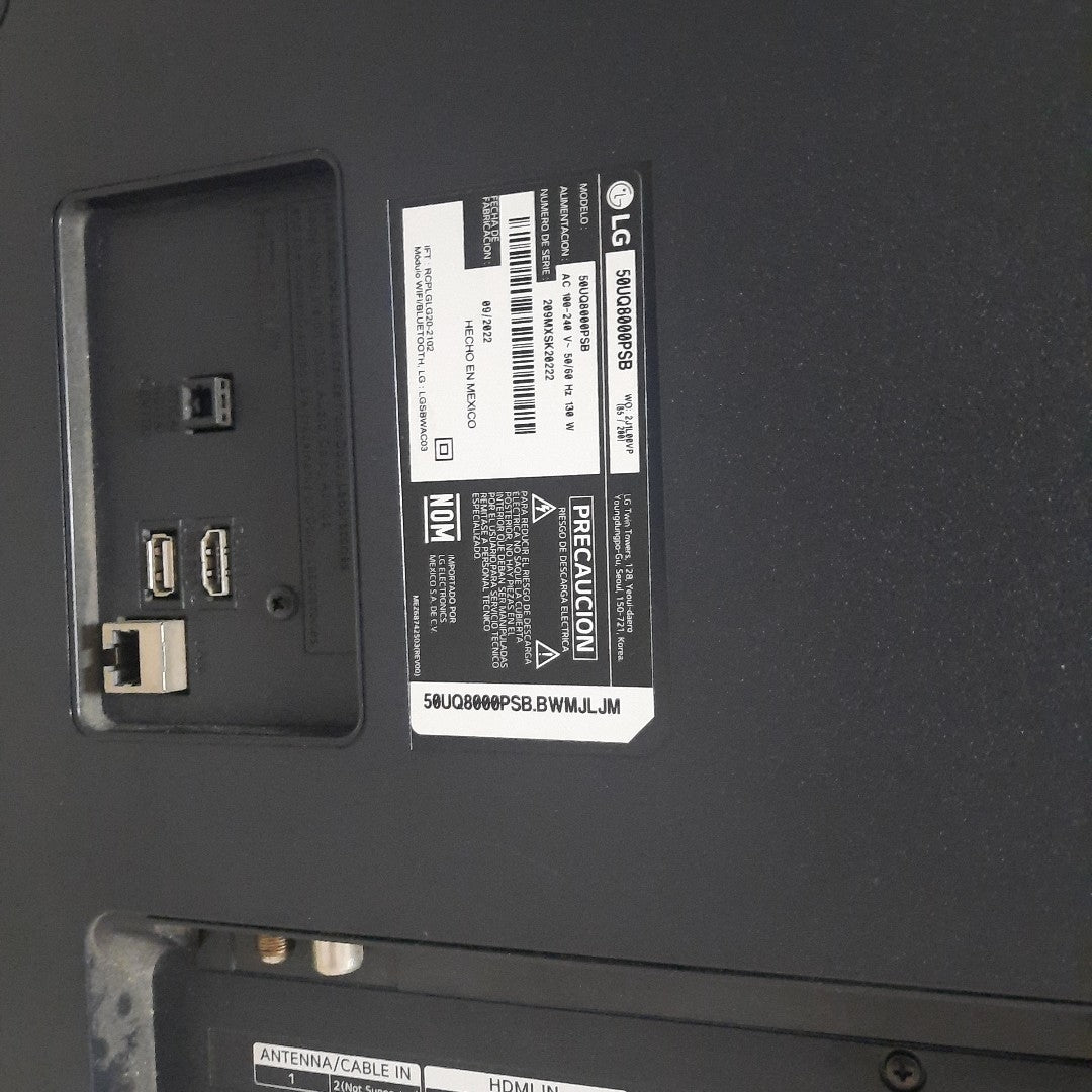 PANTALLA LG 50UQ8000PSB (2022) 50" LED 4K (SEMINUEVO)
