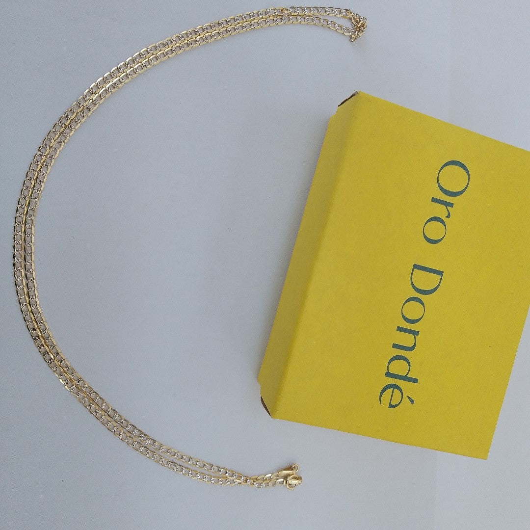 CADENAS BARBADA DIAMANTADA ORO 14K 4.3 (NUEVO)