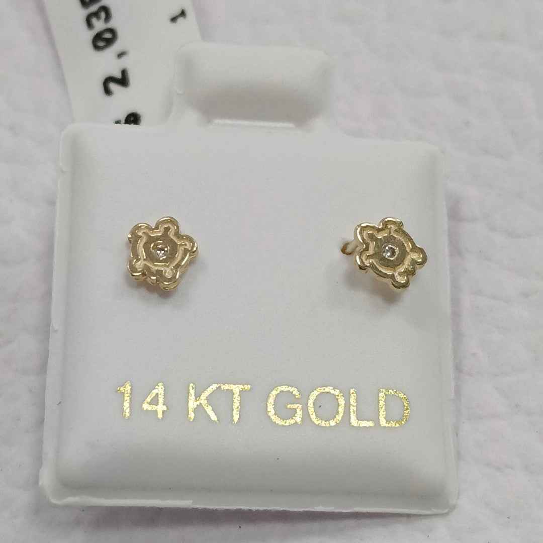 BROQUELES ORO 14K 1 (NUEVO)