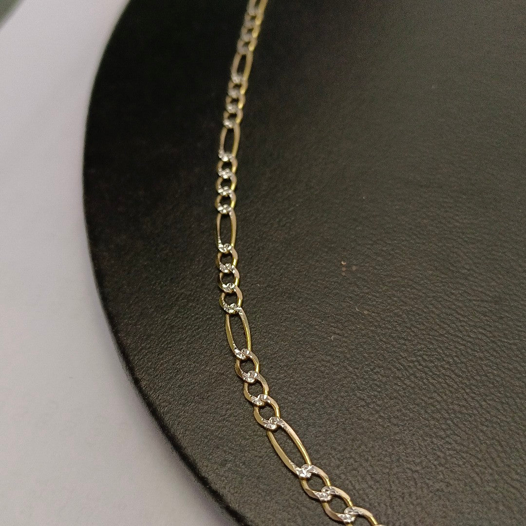 CADENAS CARTIER 3*1 DIAMANTADA ORO 14K 7.4 (NUEVO)