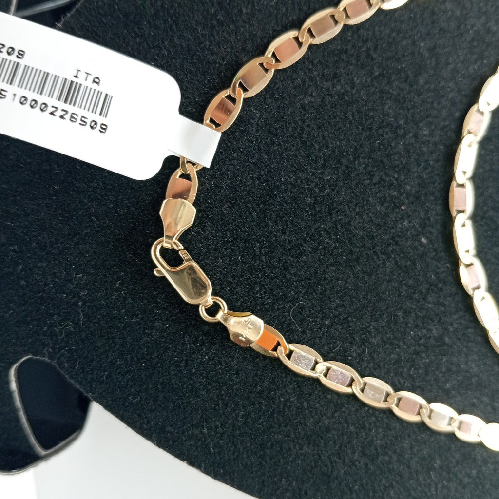 CADENAS VALENTINA/ESPEJO ORO 14K 9.8 (NUEVO)
