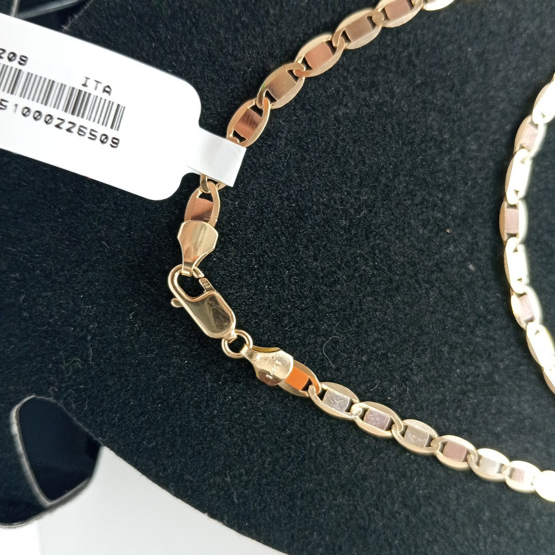 CADENAS VALENTINA/ESPEJO ORO 14K 9.8 (NUEVO)