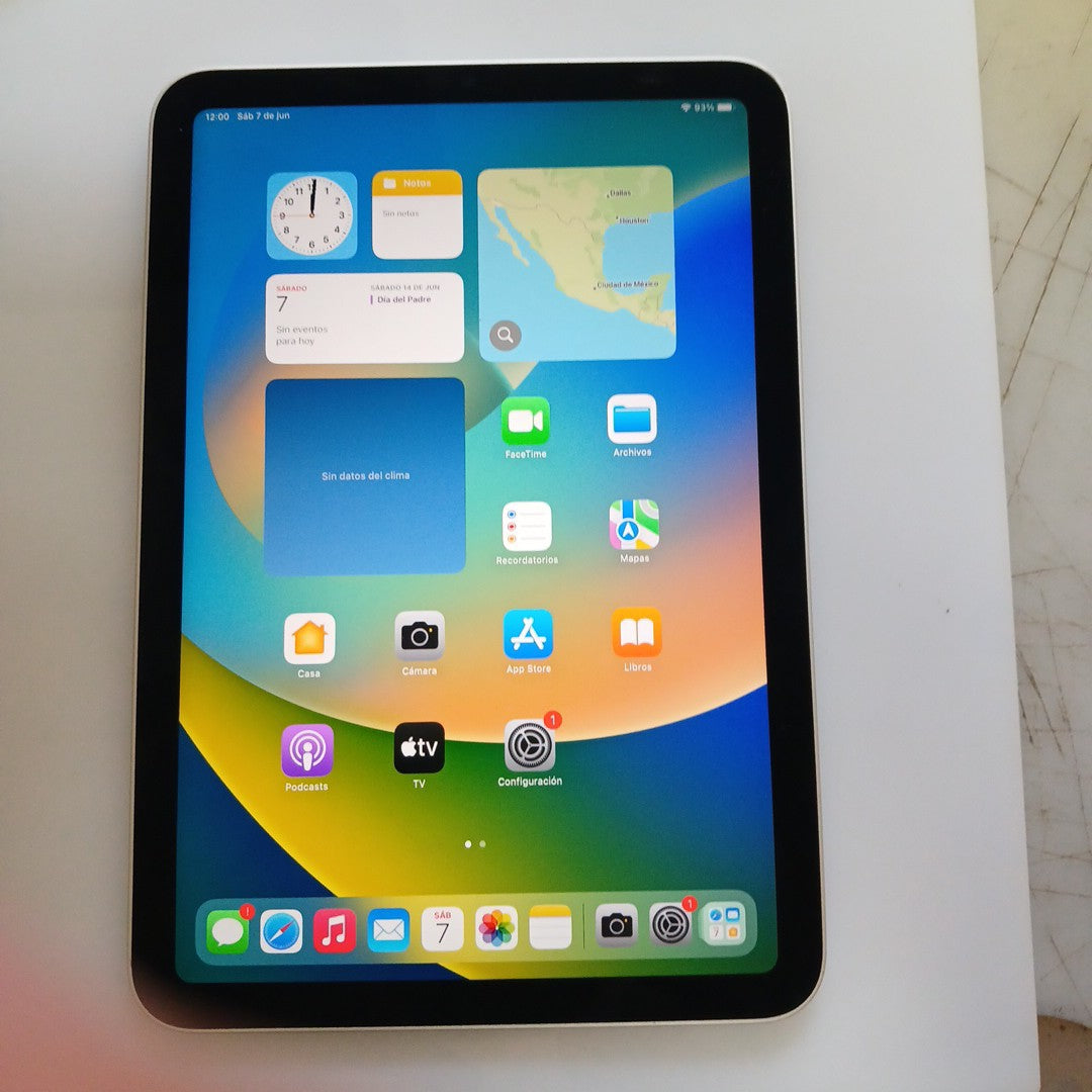 TABLETA APPLE IPAD MINI 6 A2567 256 GB 4 GB RAM (SEMINUEVO)