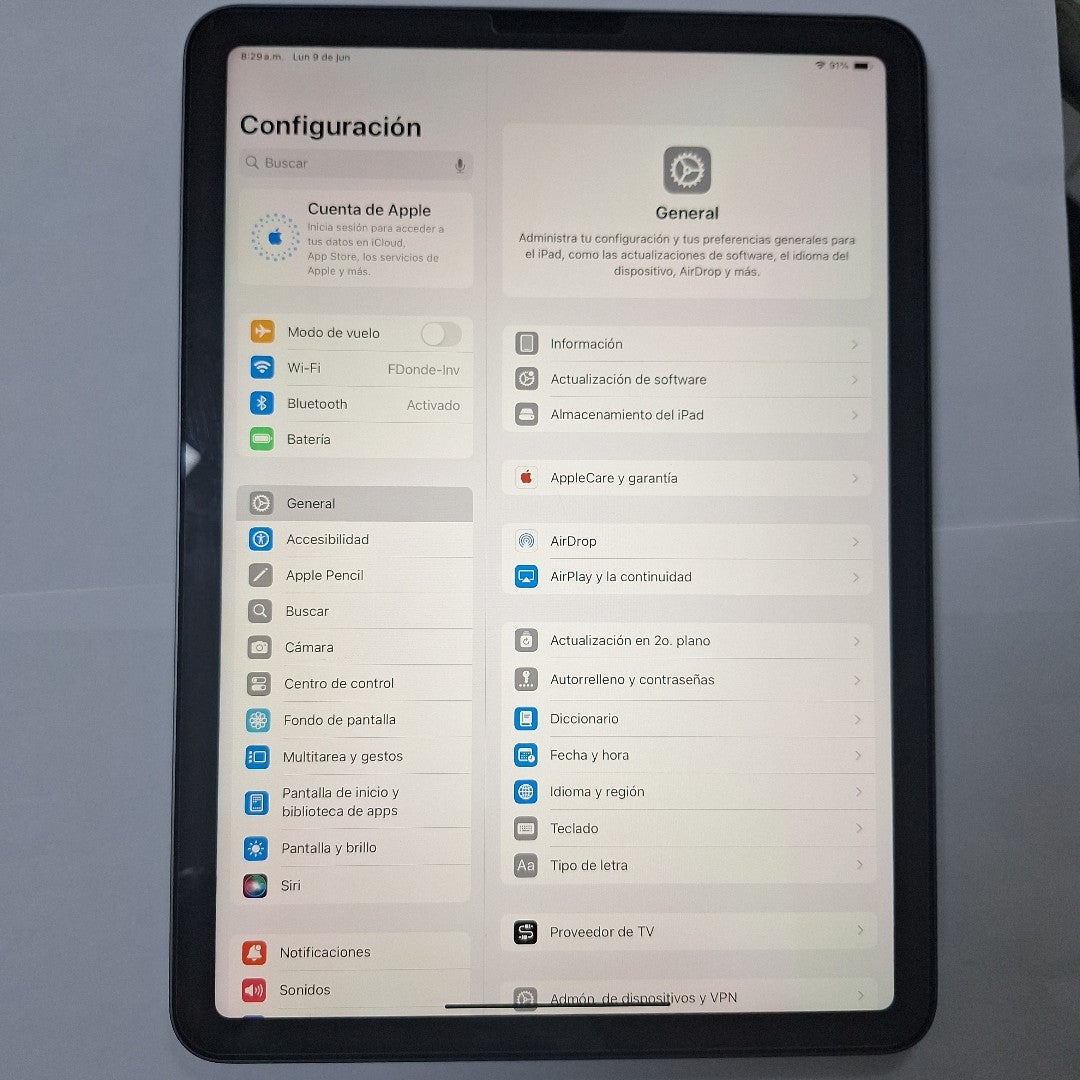 TABLETA APPLE IPAD AIR 4 A2316 256 GB 4 GB RAM (SEMINUEVO)