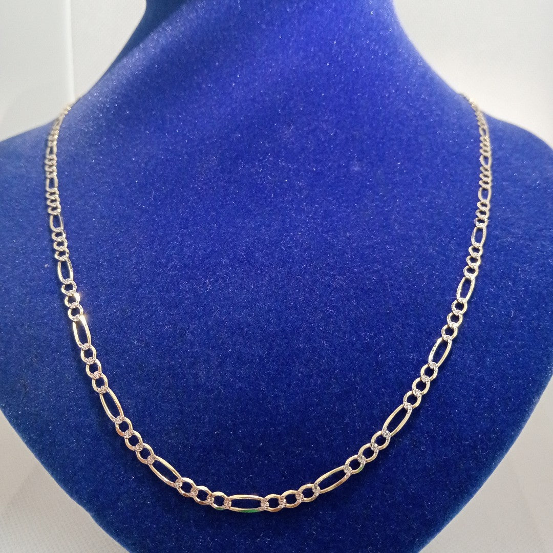 CADENAS CARTIER 3*1 DIAMANTADA ORO 14K 7.5 (NUEVO)