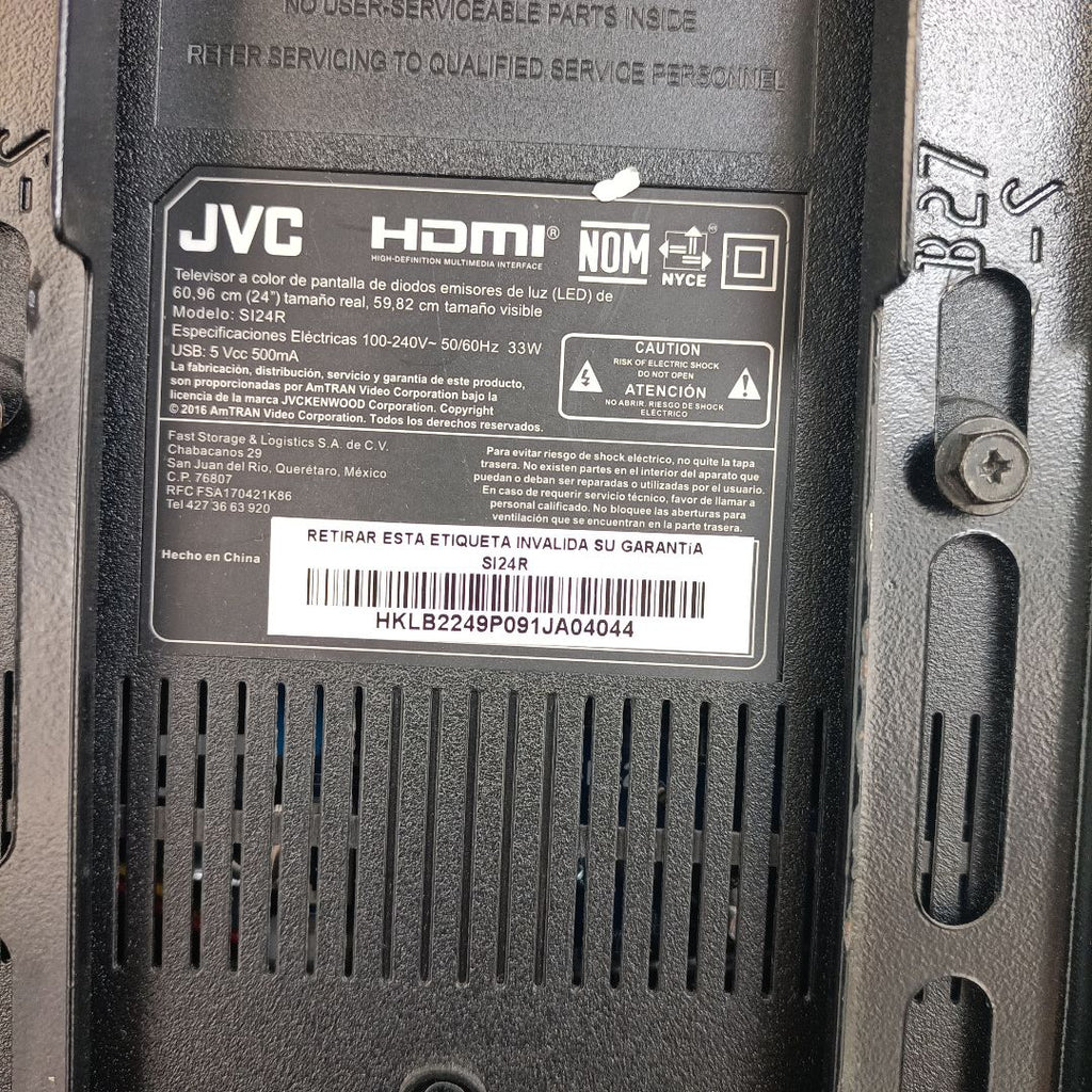 PANTALLA JVC SI24R (2022) 24" LED HD (SEMINUEVO)