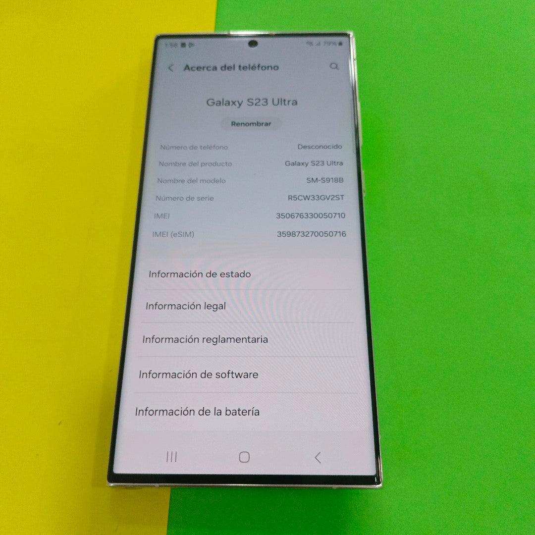 CELULAR SAMSUNG GALAXY S23 ULTRA SM-S918B 1 TB 12 GB RAM (SEMINUEVO)