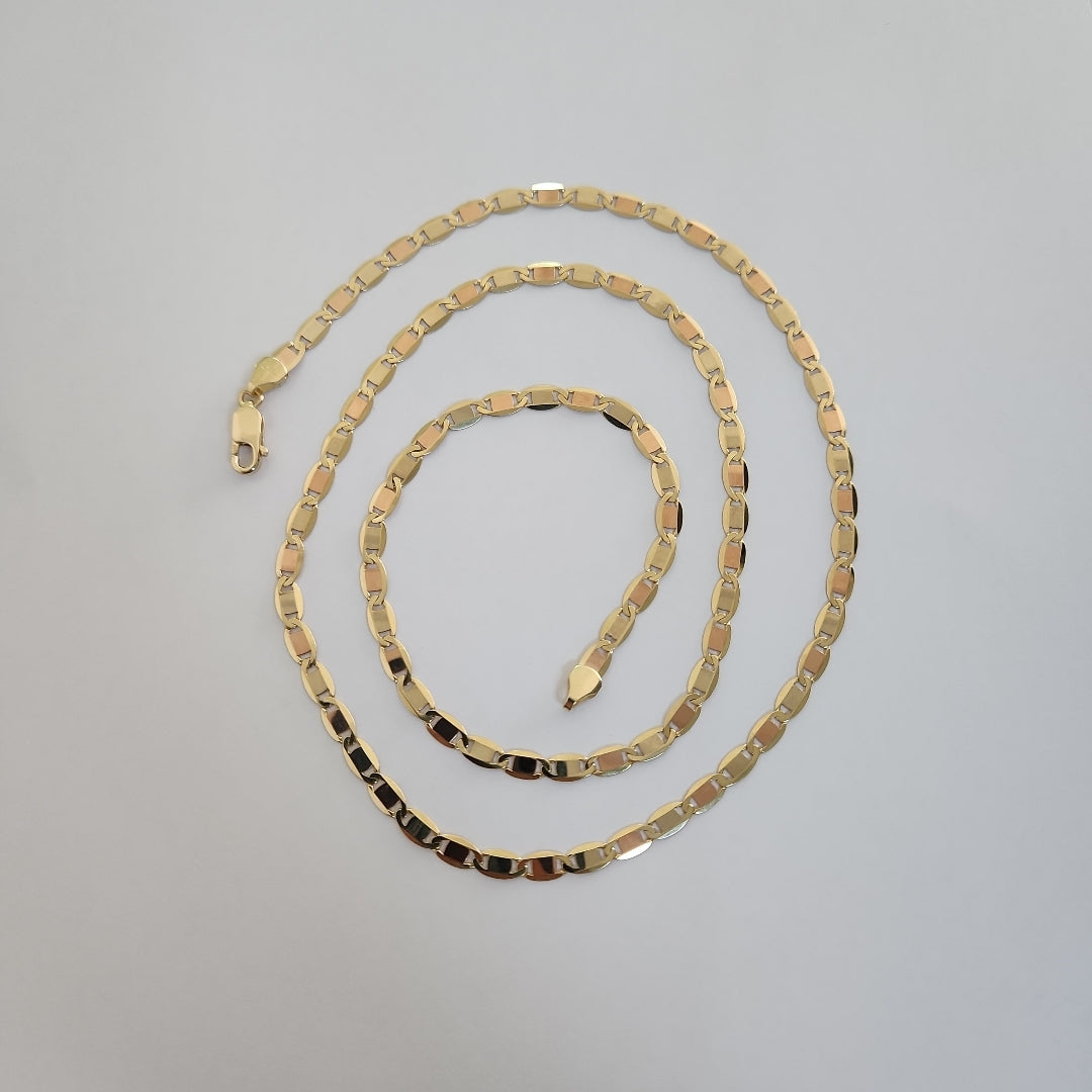 CADENAS VALENTINA/ESPEJO ORO 14K 10.7 (NUEVO)
