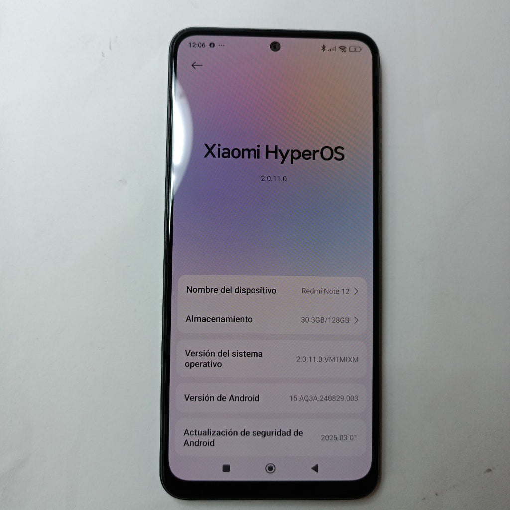 CELULAR XIAOMI REDMI NOTE 12  23028RA60L 128 GB 4 GB RAM