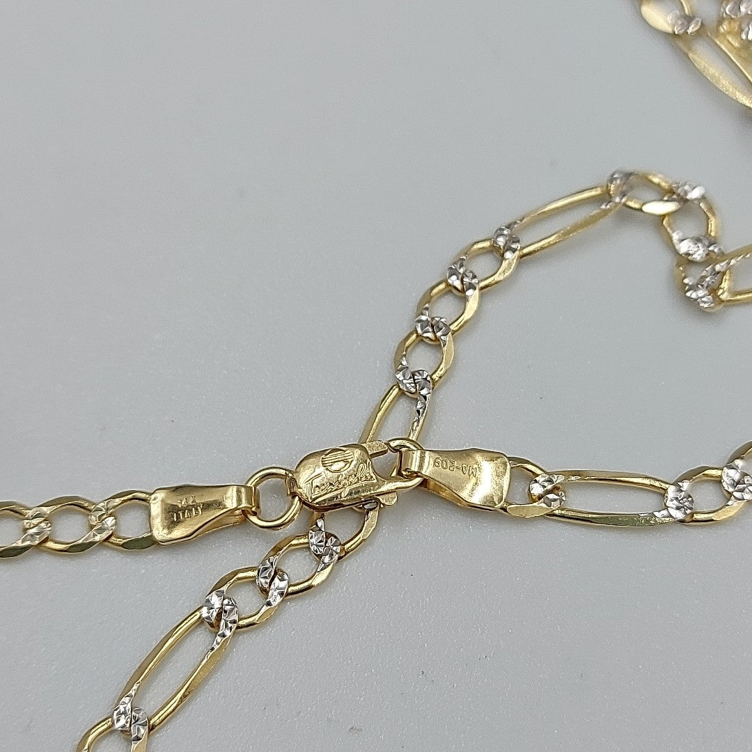CADENAS CARTIER 3*1 DIAMANTADA ORO 14K 8.1 (NUEVO)