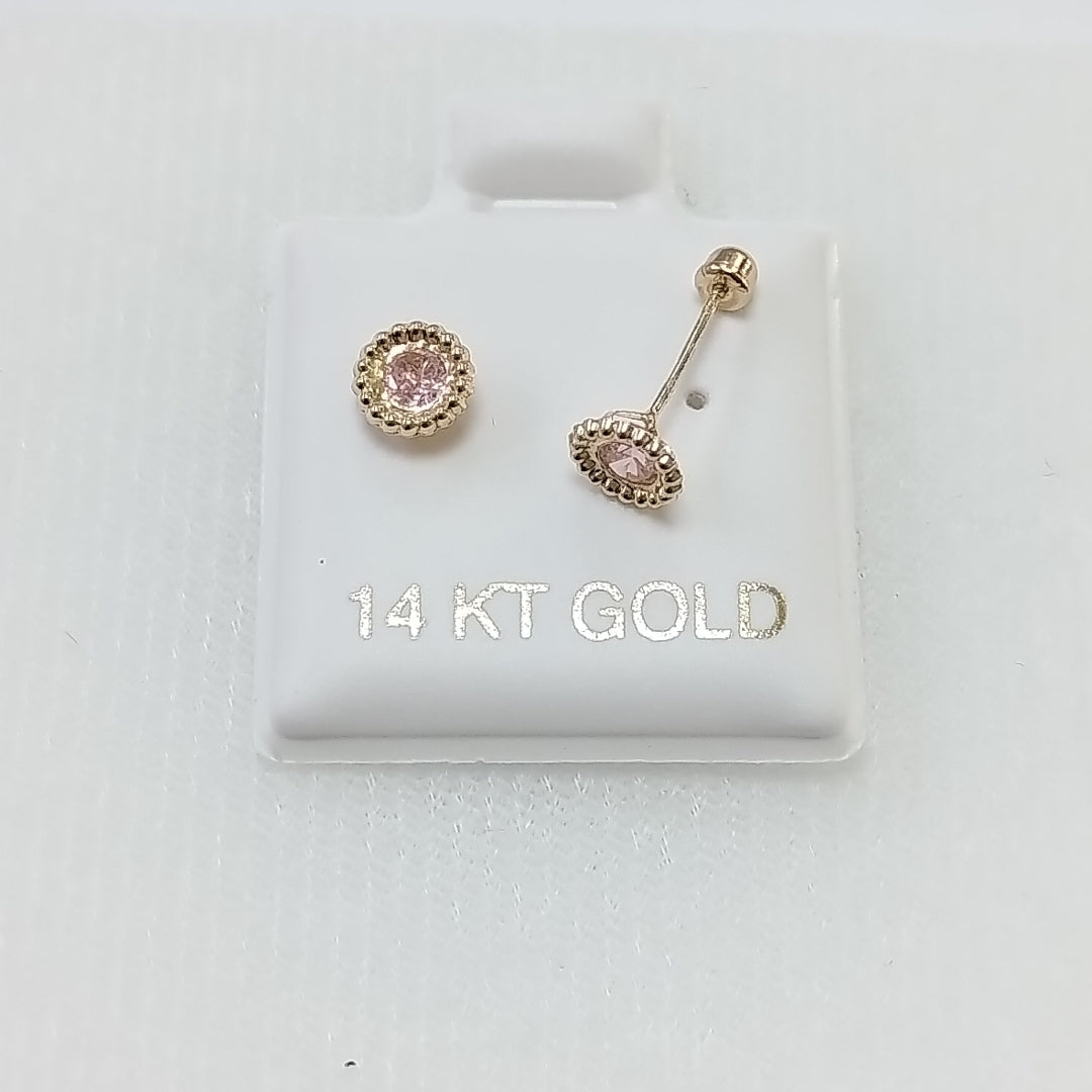 BROQUELES ORO 14K 1 (NUEVO)
