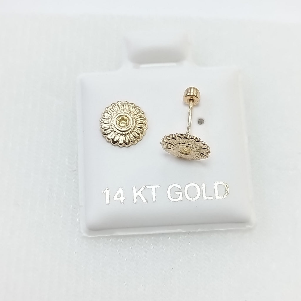 BROQUELES ORO 14K 1 (NUEVO)