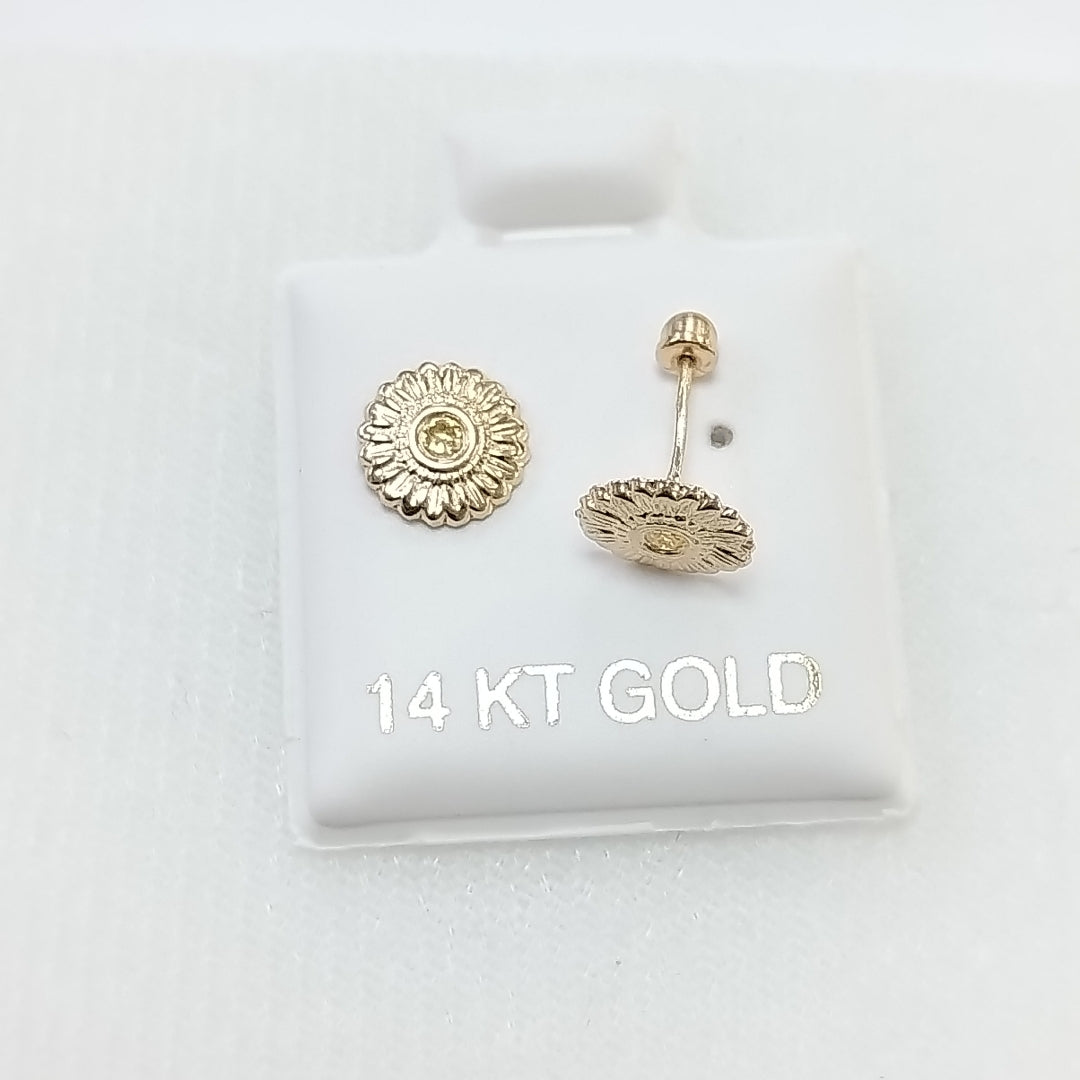 BROQUELES ORO 14K 1 (NUEVO)