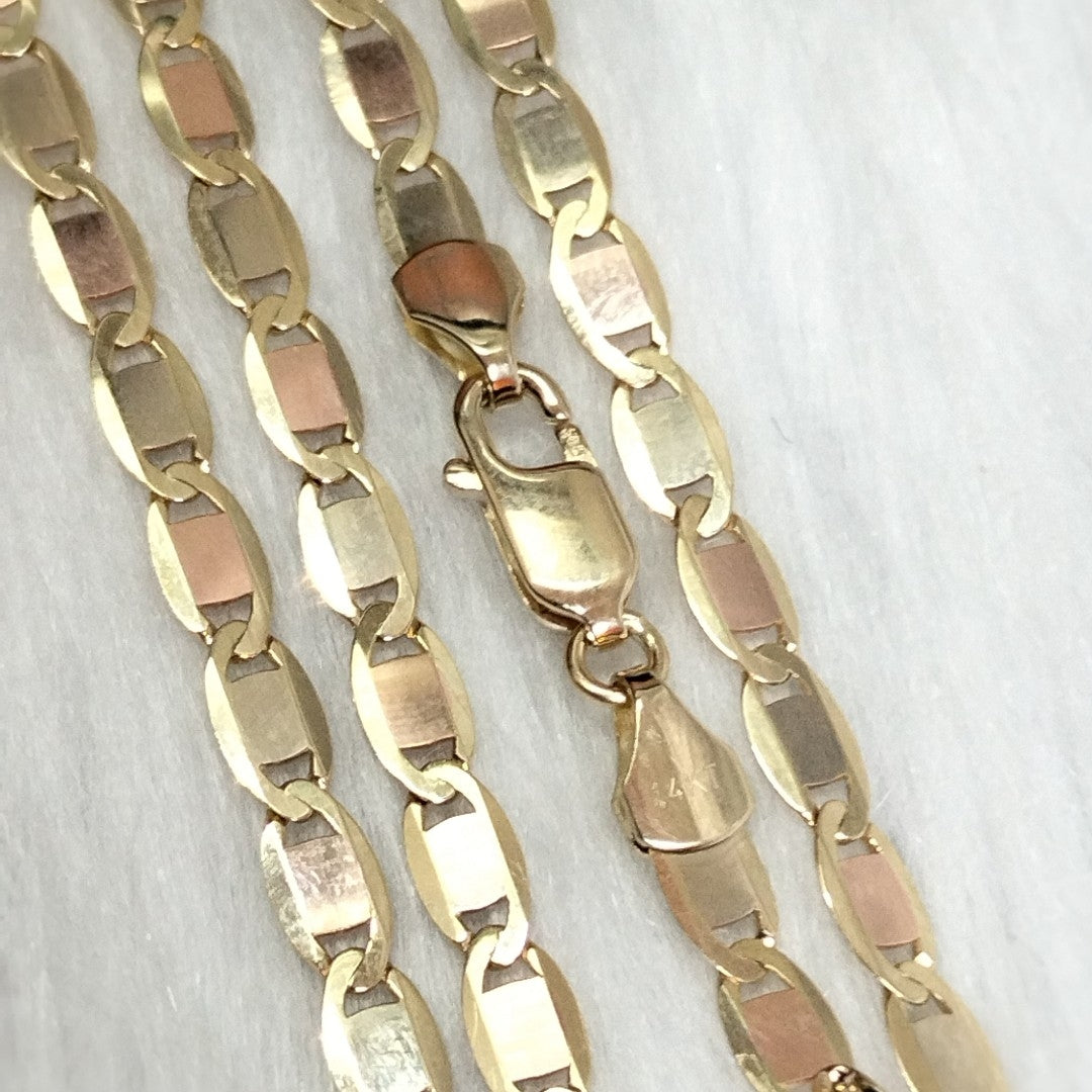 CADENAS VALENTINA/ESPEJO ORO 14K 10.7 (NUEVO)