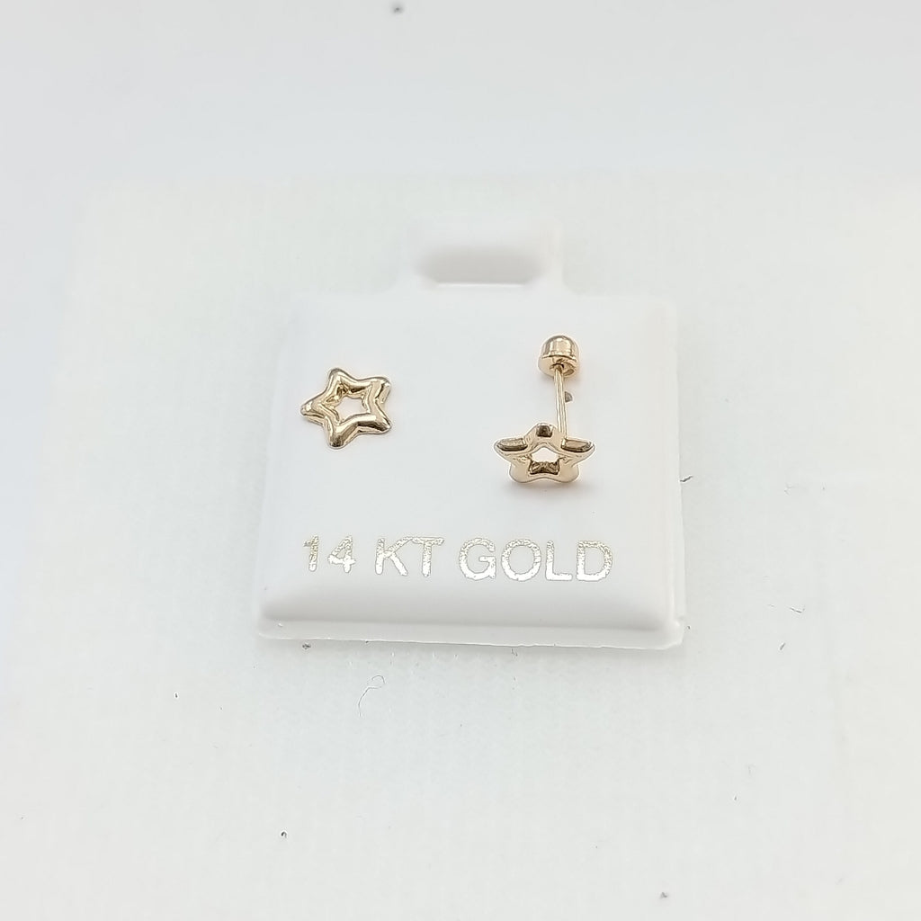 BROQUELES ORO 14K 1 (NUEVO)