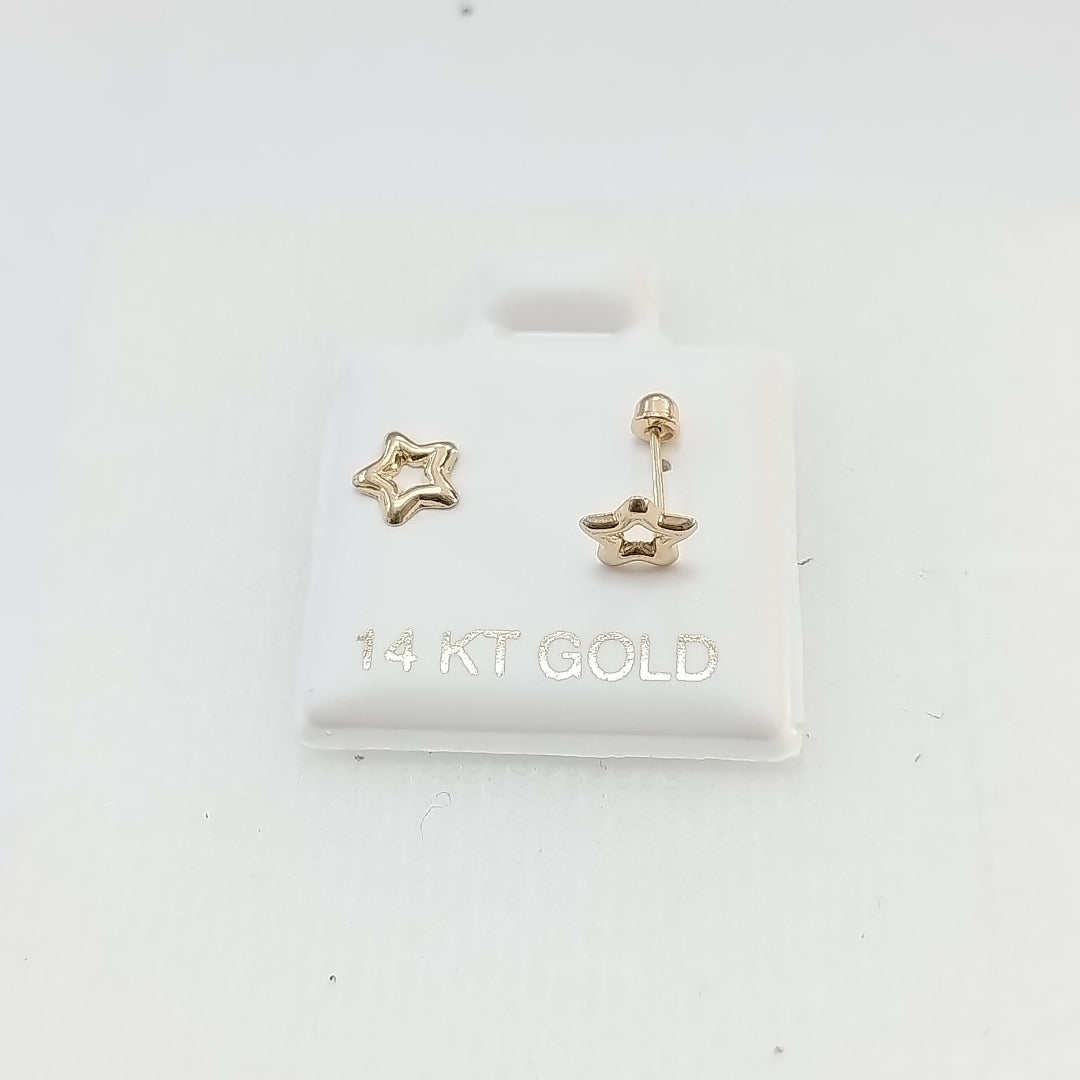 BROQUELES ORO 14K 1 (NUEVO)