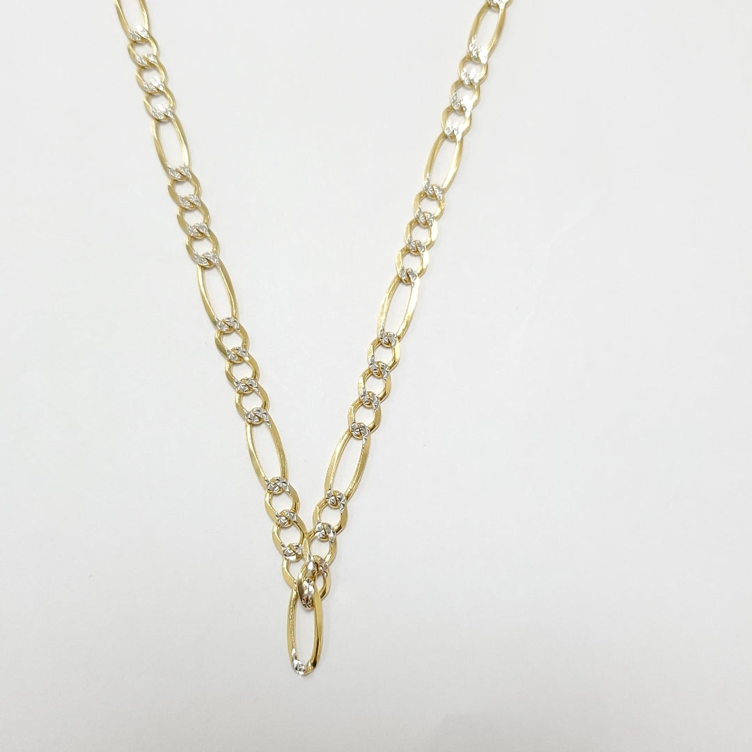 CADENAS CARTIER 3*1 DIAMANTADA ORO 10K 17.1 (NUEVO)