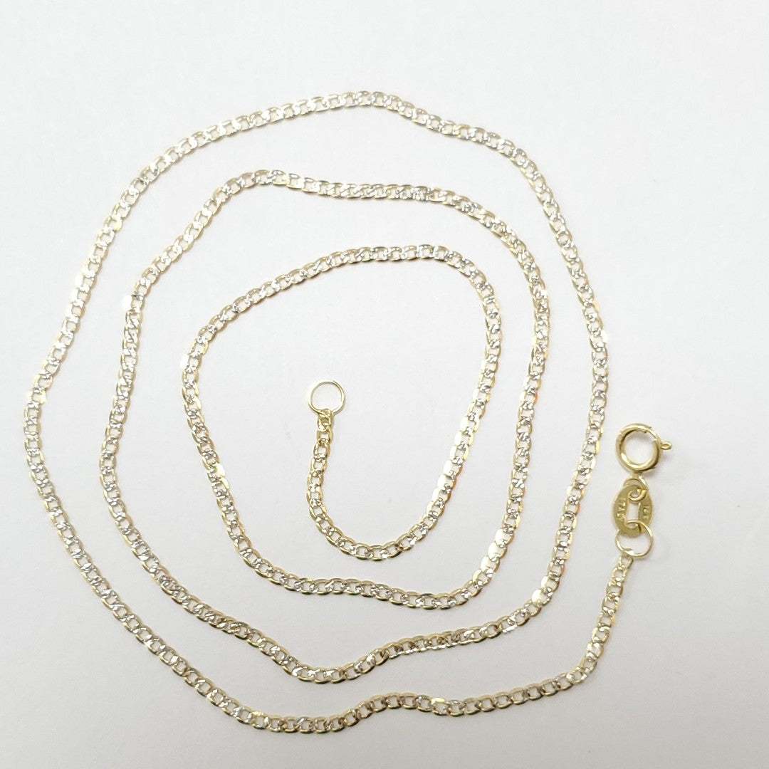 CADENAS BARBADA DIAMANTADA ORO 14K 2 (NUEVO)