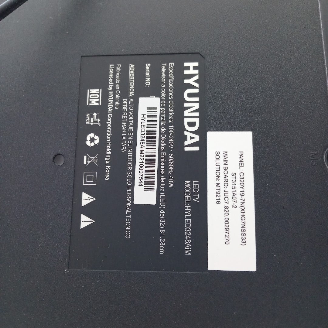 PANTALLA HYUNDAI HYLED3248AIM (2022) 32" LED HD (SEMINUEVO)