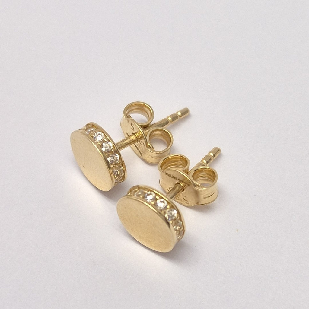 BROQUELES ORO 14K 1.5 (NUEVO)