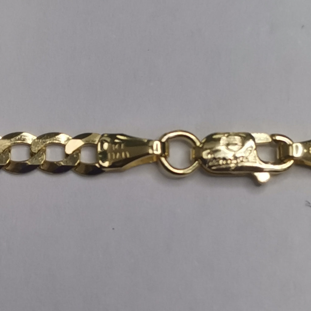 CADENAS BARBADA AMARILLA ORO 14K 7.5 (NUEVO)