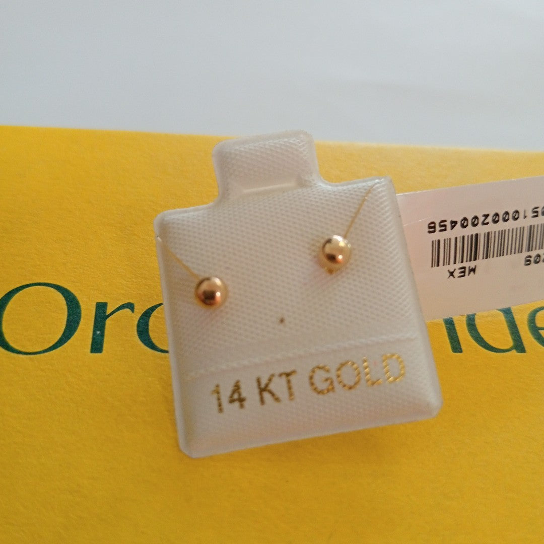 BROQUELES ORO 14K 1 (NUEVO)