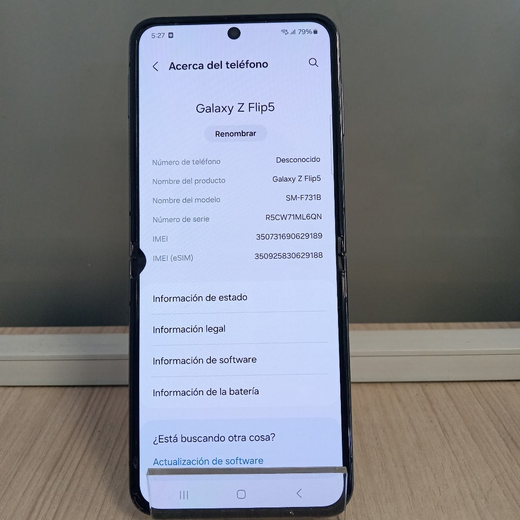 CELULAR SAMSUNG GALAXY Z FLIP 5 SM-F731B (2023) 512 GB 8 GB RAM (SEMINUEVO)
