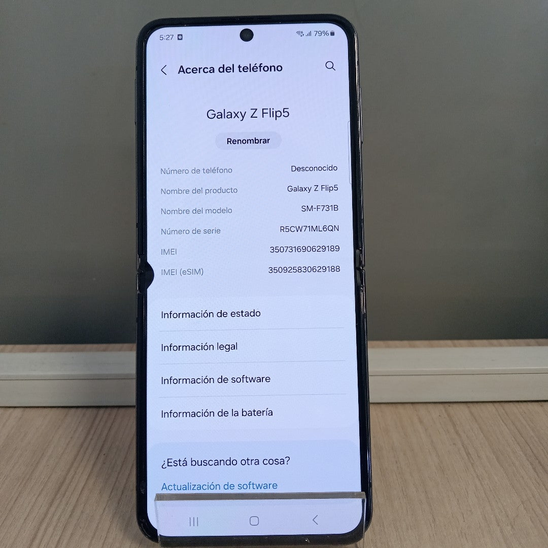 CELULAR SAMSUNG GALAXY Z FLIP 5 SM-F731B (2023) 512 GB 8 GB RAM (SEMINUEVO)