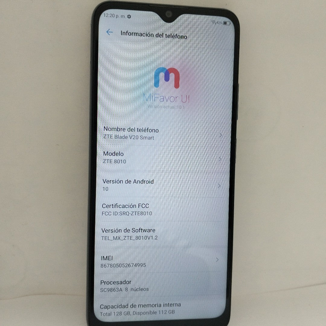 CELULAR ZTE BLADE V20 SMART 8010 128 GB 4 GB RAM (SEMINUEVO)
