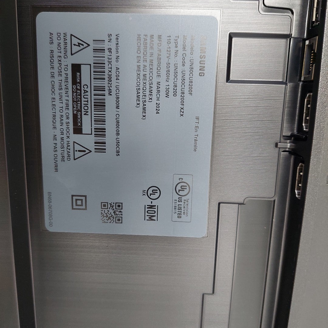 PANTALLA SAMSUNG UN50CU8000F (2023) 50" LED 4K (SEMINUEVO)