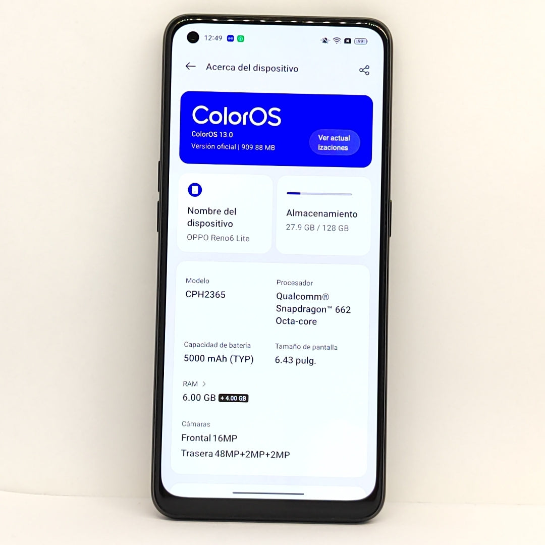 CELULAR OPPO  RENO6 LITE CPH2365 128 GB 6 GB RAM (SEMINUEVO)