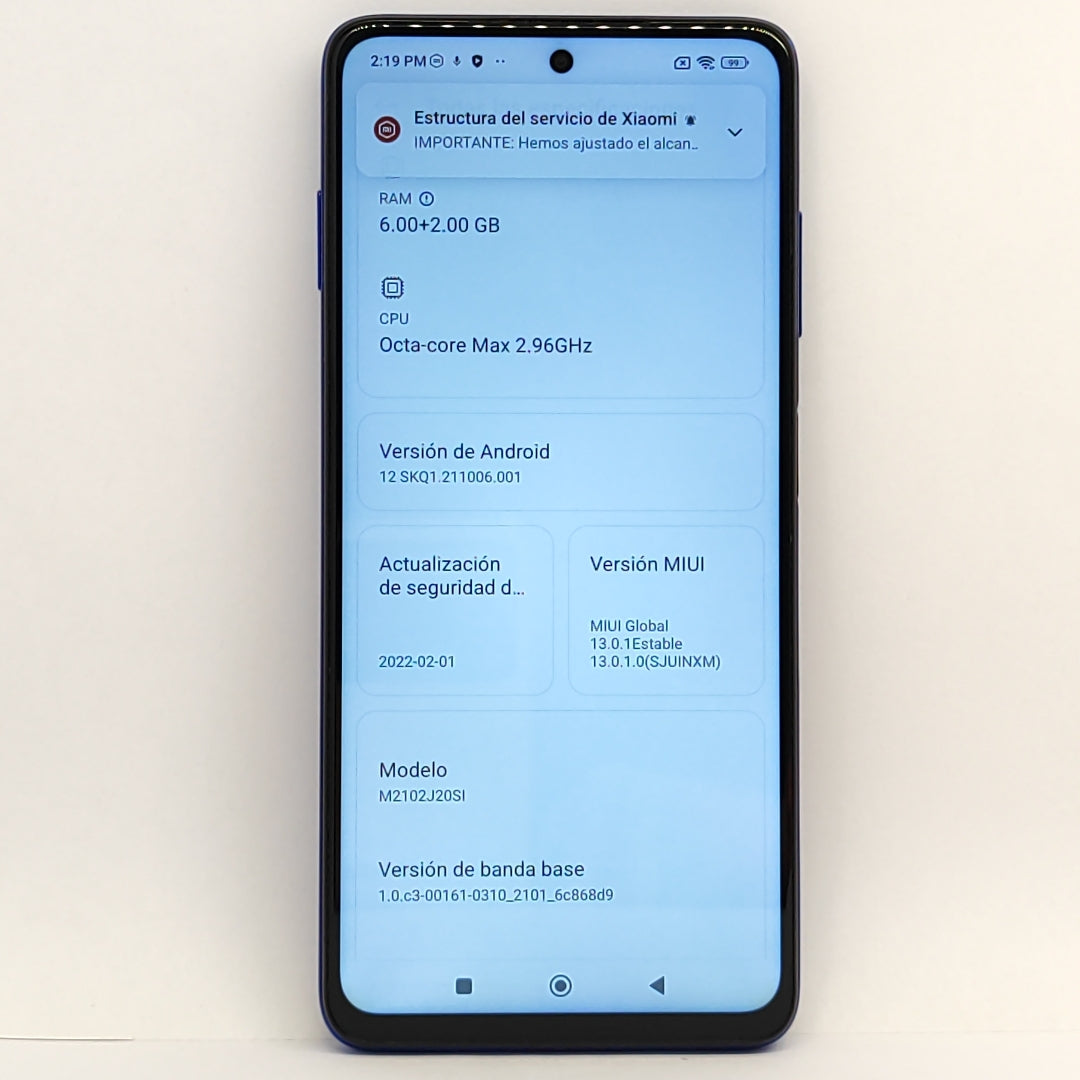 CELULAR XIAOMI POCO X3 PRO M2102J20SG 128 GB 6 GB RAM (SEMINUEVO)