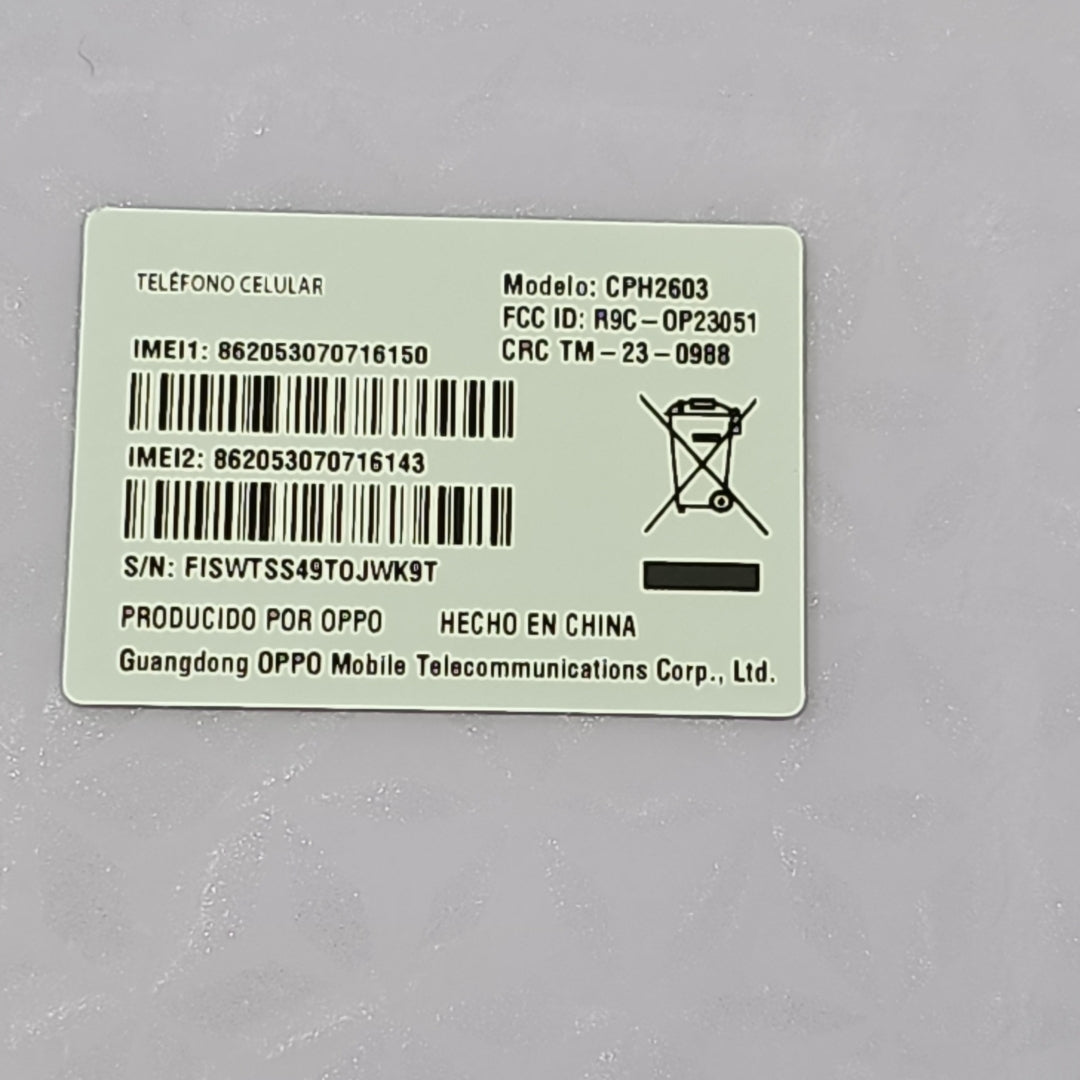 CELULAR OPPO  RENO11F 5G CPH2603 (2024) 256 GB 8 GB RAM (SEMINUEVO)