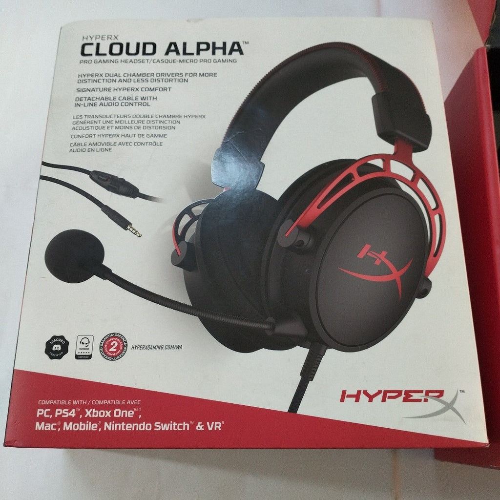 AUDIFONOS HYPERX CLOUD ALPHA HX-HSCA-RD ALAMBRICO OVER EAR (SEMINUEVO)