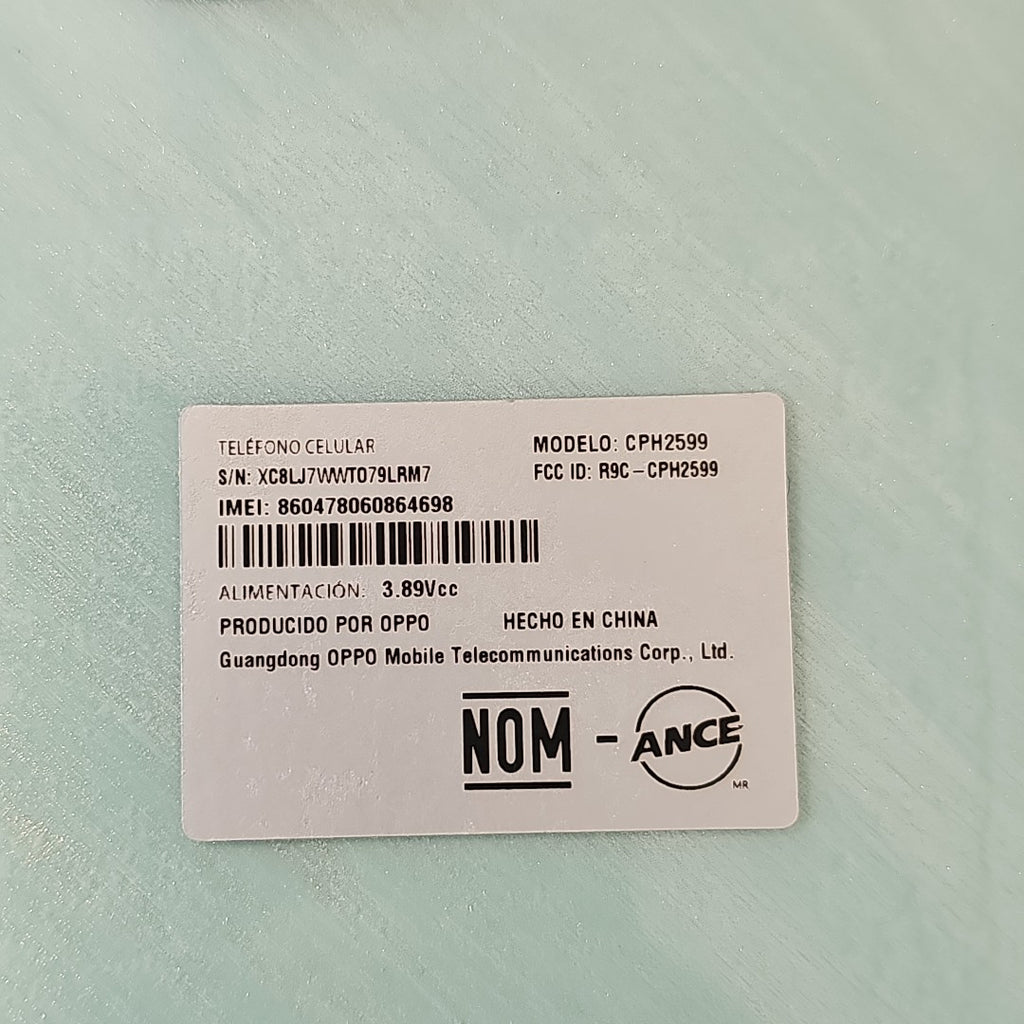 CELULAR OPPO  RENO11 5G CPH2599 (2024) 256 GB 8 GB RAM (SEMINUEVO)
