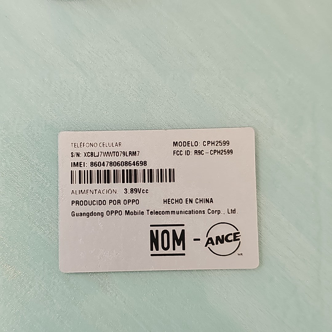 CELULAR OPPO  RENO11 5G CPH2599 (2024) 256 GB 8 GB RAM (SEMINUEVO)