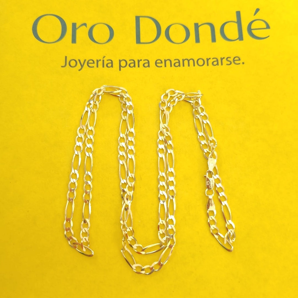 CADENAS CARTIER 3*1 AMARILLA ORO 14K 8.5 (NUEVO)